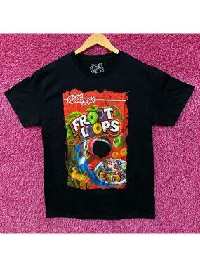 Froot Loops Toucan Sam Kellogg's Cereal Cover Promo T-Shirt Medium